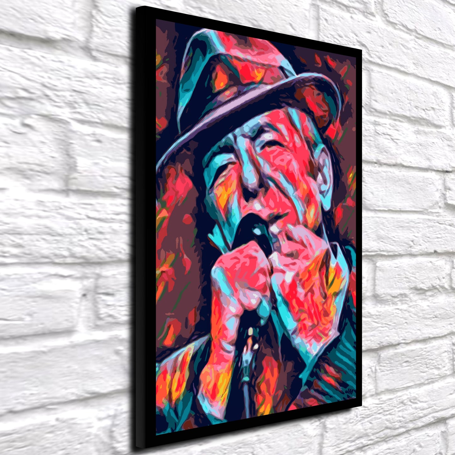 Leonard Cohen Framed Pop Art